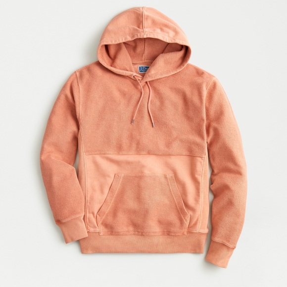 J. Crew Other - J. Crew Men's French Terry Pullover Hoodie Long Sleeve Stretch Orange Size Small